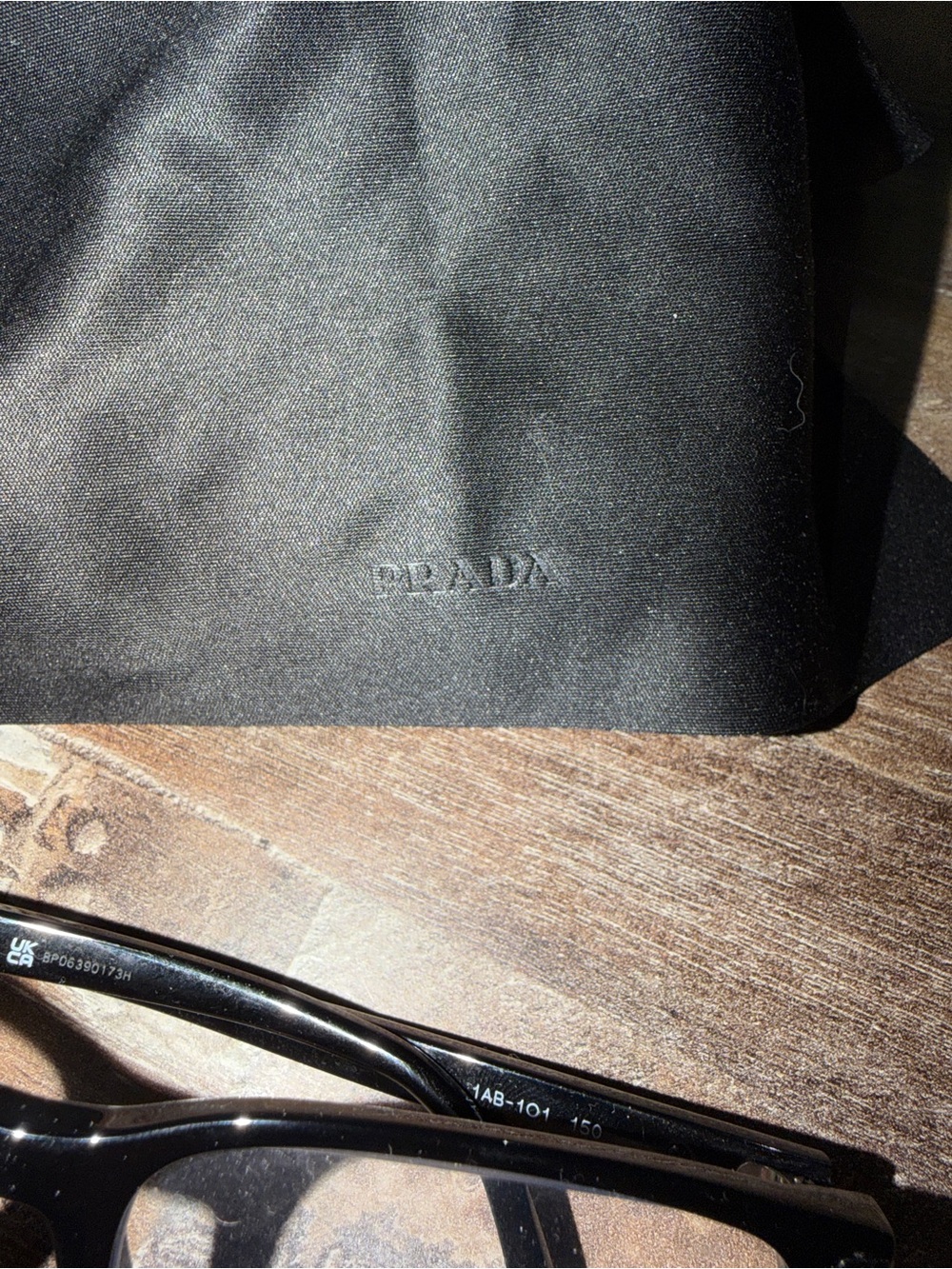 Prada Black Full-Rim Rectangular Glasses - Picture 5 of 6